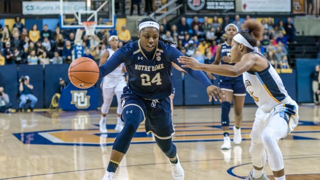 Arike Ogunbowle ranks 10th nationally in scoring with a 22.1 average, but also dished out a career-high 12 assists in Sunday’s win at Georgia Tech.