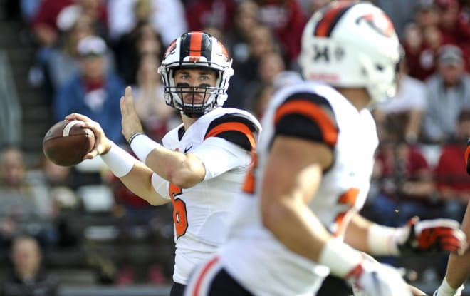 Oregon State QB Jake Luton has just two interceptions on 283 pass attempts