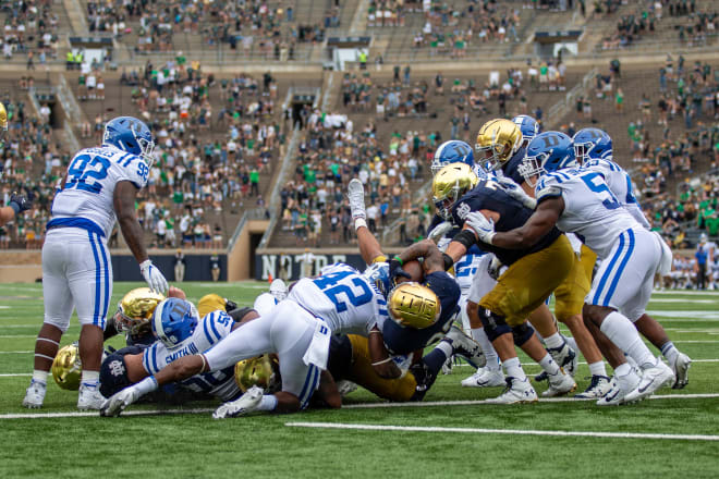 Notre Dame sophomore running back Kyren Williams versus Duke on Sept. 12, 2020