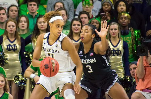 Brianna Turner and the Irish were defeated 89-71 Sunday by UConn.