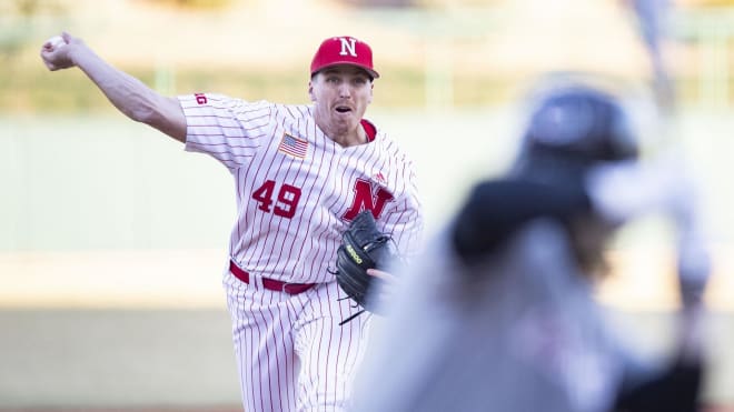 Nebraska right-handed pitcher Dawson McCarville