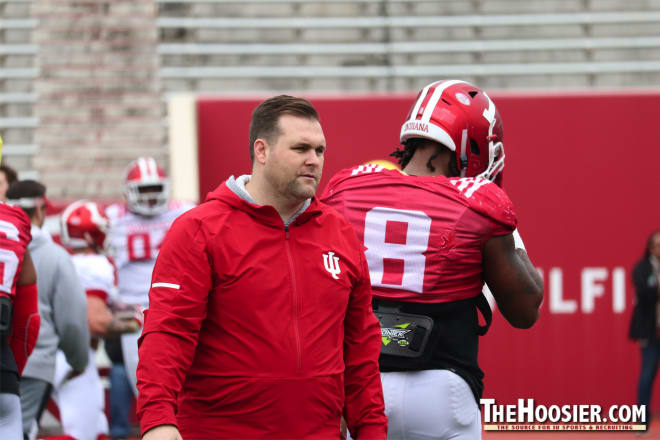 Indiana defensive coordinator Kane Wommack and the Hoosiers will have their spring game April 12.