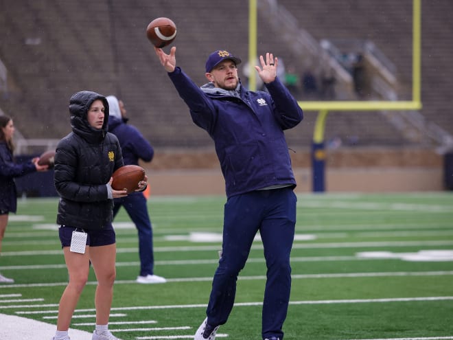 Notre Dame safeties coach Chris O'Leary is expected to visit Tuesday a major recruiting target in the 2024 class.