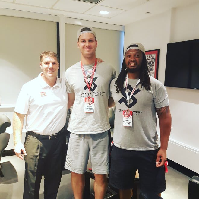 Welschof poses with RU head coach Chris Ash during a recent visit