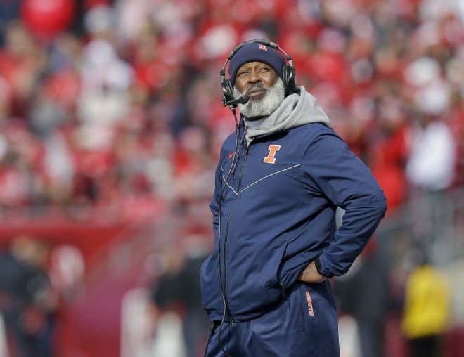 Head coach Lovie Smith is just 9-27 overall and 4-23 in Big Ten play during his first three seasons at Illinois.