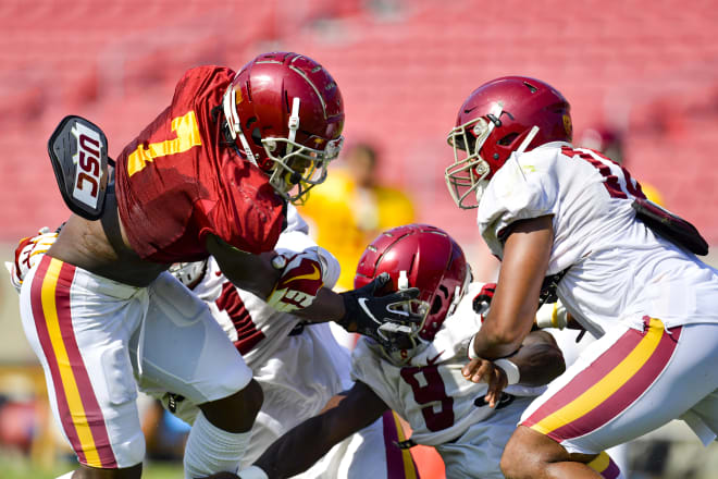 More Stephen Carr, trying to shake off safety Greg Johnson.