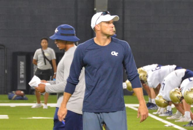 Andrew Thacker at Tech practice on Wednesday 