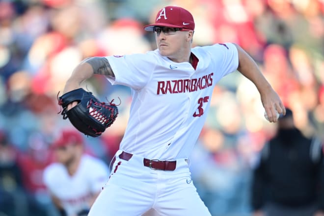 Patrick Wicklander gave Arkansas six solid innings Thursday night.