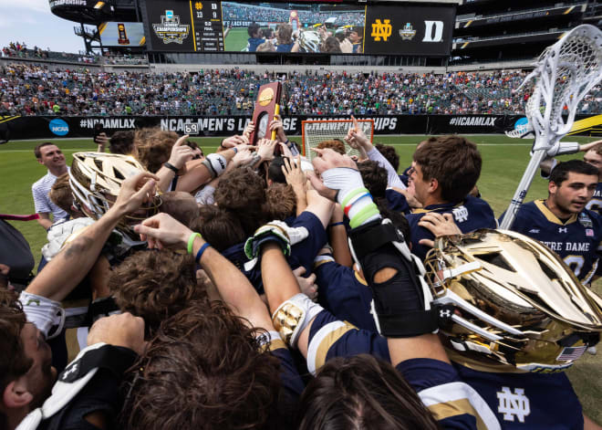 The Notre Dame men's lacrosse team start defense of its 2023 national title on Sunday with a first-round NCAA Tourney game at home.
