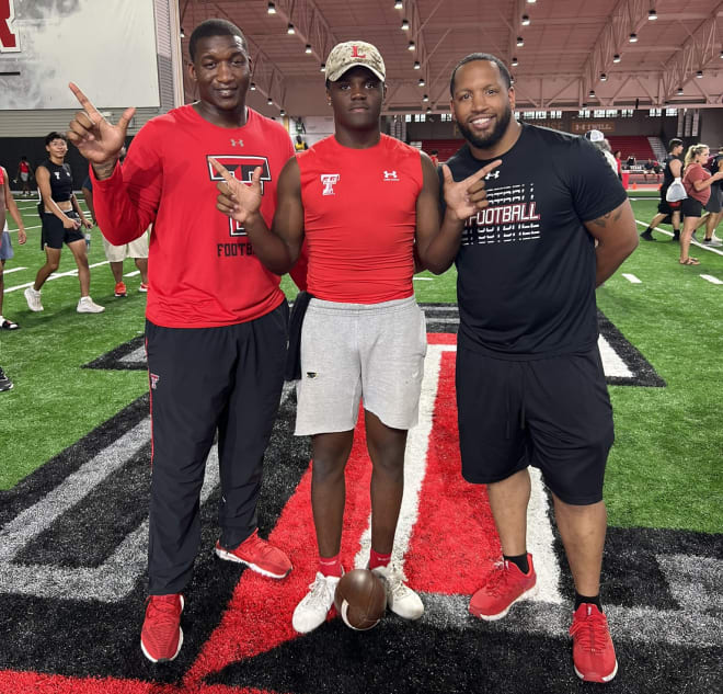 Brian Nance, Jordan Reaves and James Blanchard at Texas Tech's third camp of the summer