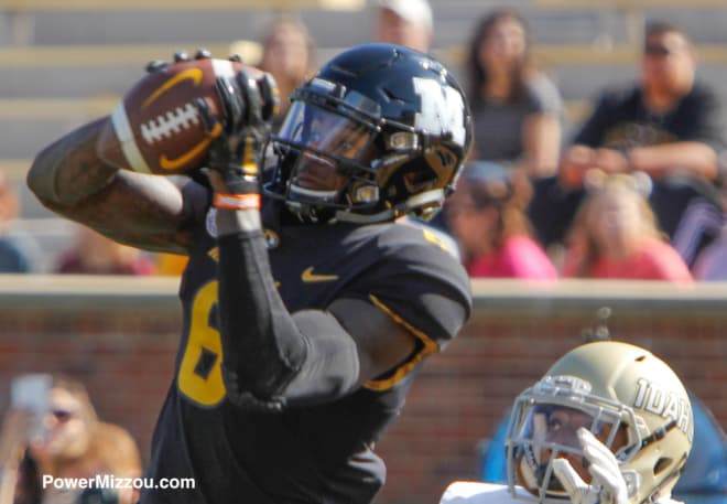 Former Missouri wide receiver J'Mon Moore improved his 40-yard dash time from the NFL Combine at Missouri's pro day.