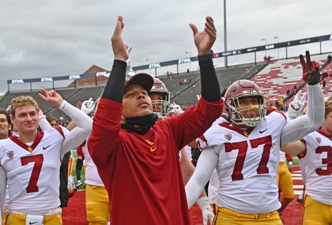 USC Trojans interim head coach Donte Williams vs. Notre Dame Fighting Irish football