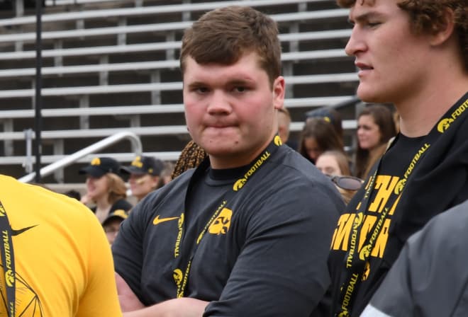 In-state offensive lineman Clayton Thurm made an official visit to Iowa over the weekend.