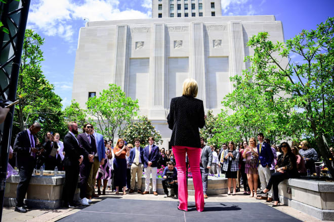 When LSU women's head coach Kim Mulkey and her team were honored by the Louisiana legislature April 20 on "LSU Day," she planted the seed for the construction of a new on-campus arena to replace the Pete Maravich Assembly Center..