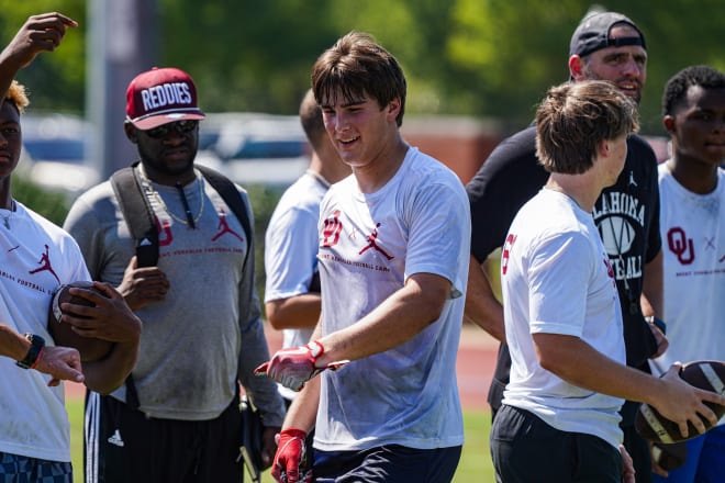 Ryder Mix at Oklahoma's camp on Thursday