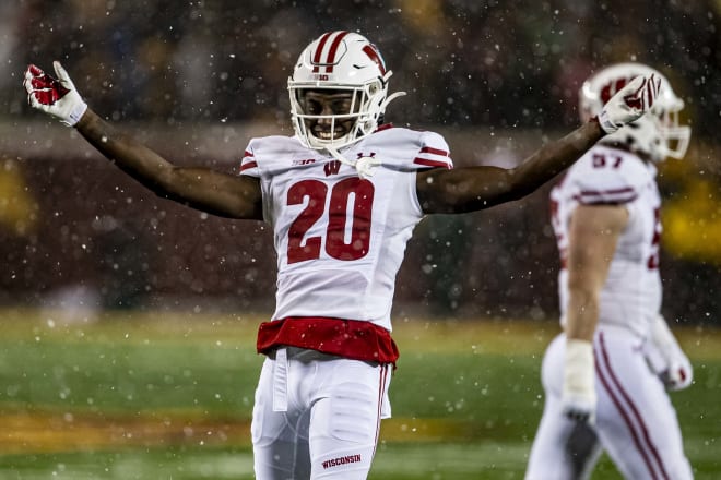 Wisconsin cornerback Semar Melvin (20)