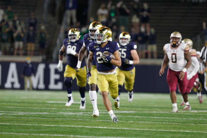 Kyren Williams ran for 185 yards on 19 carries against Florida State.