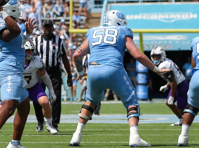 Austin Blaske Making the Most of His First Season as a Starter on UNC's Offensive Line