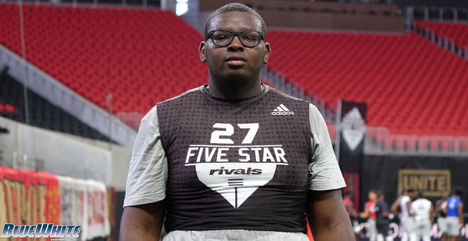 OL Anton Harrison had a solid performance at the Five-Star Challenge in Atlanta this summer.