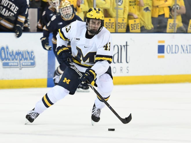 Sophomore defenseman Quinn Hughes has officially signed with the NHL's Vancouver Canucks.