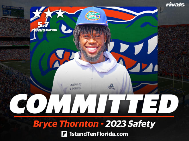 Georgia 2023 DB Bryce Thornton commits to the Florida Gators