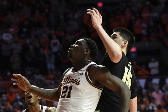 Purdue's Zach Edey and Illinois' Kofi Cockburn