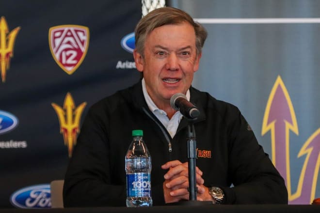 ASU University President Dr. Michael Crow during the Kenny Dillingham introducty press conference