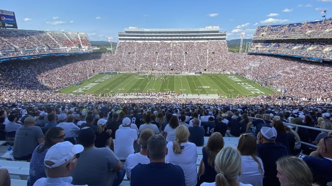 The Penn State Nittany Lion football program hosted fans in Beaver Stadium for Saturday's 44-13 win over Ball State.