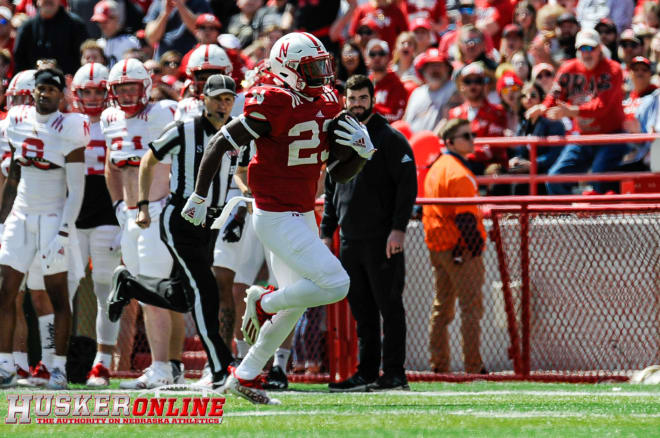 Anthony Grant's 60-yard touchdown run was one of the highlights of Nebraska's Red-White Spring Game.