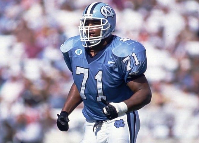 Marcus Jones was strong and athletic playing both outside and in the interior for the Tar Heels in the 1990s.