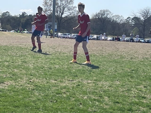 My son, Carson (right) and his teammate, Asiel, play defense during a soccer game against a team from Bartlett, Tenn., Saturday afternoon at Mike Rose Soccer Complex in Collierville. 