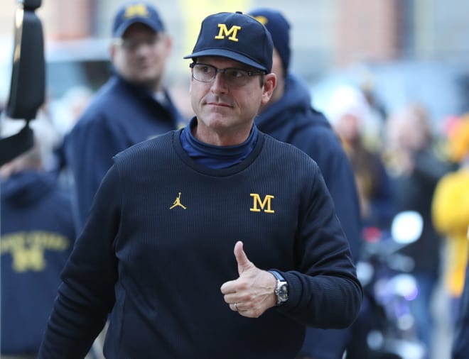 Michigan head coach Jim Harbaugh