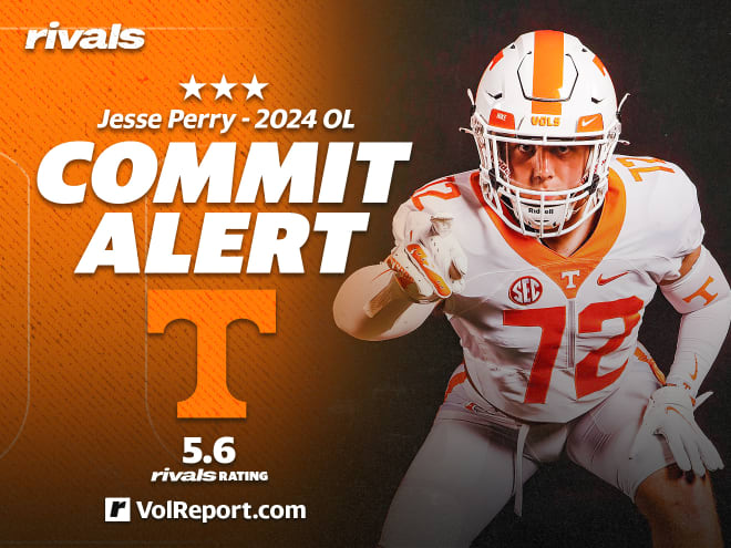 Tennessee has landed a commitment from 2024 three-star Murfreesboro (Tenn.) offensive lineman Jesse Perry. 