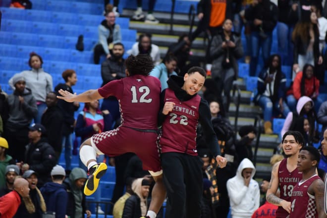 That's C.J. Keyser (#22) celebrating with NCCU. 