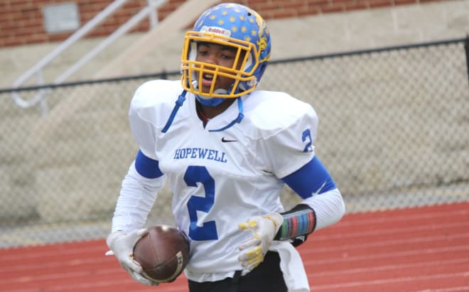 Riezon Murphy hovered around the football on defense for Hopewell, which won the Class 3 state title