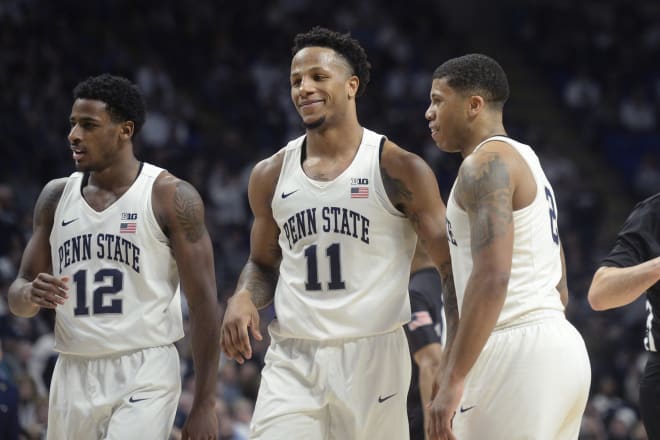 Lamar Stevens notched a game high 23 points and seven rebounds in Penn State's 77-61 win against Northwestern Saturday afternoon.