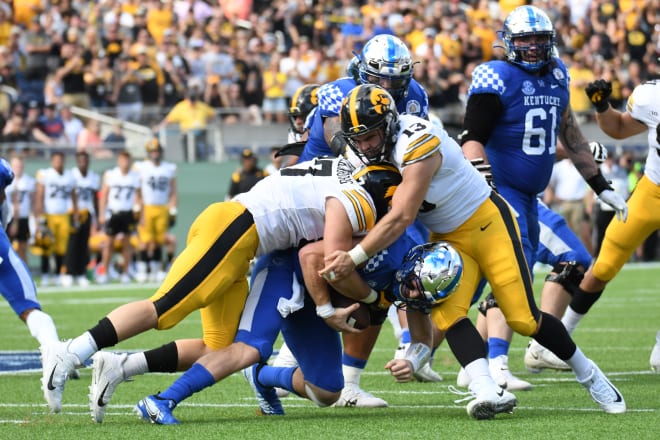 The Iowa defense had six sacks against Kentucky. 