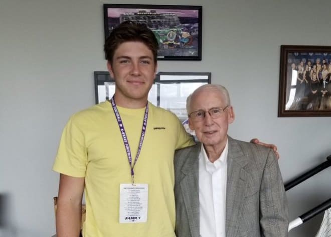 New Kansas State commit Konner Fox with head coach Bill Snyder.
