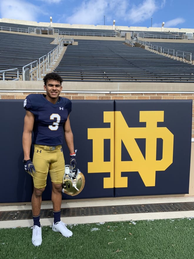2020 WR Marcus Libman loved his visit to Notre Dame Tuesday 