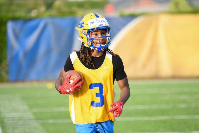 2023 athlete Takye Heath camped at Pitt on Wednesday