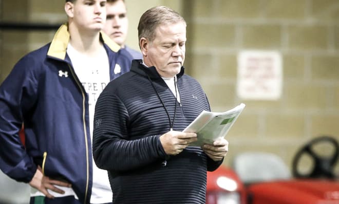 Brian Kelly and the Irish held their fifth spring practice Saturday. 