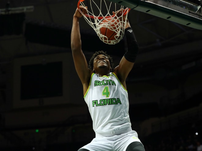 USF Bulls forward Michael Durr dunks against the Memphis Tigers during the first half at Yuengling Center.