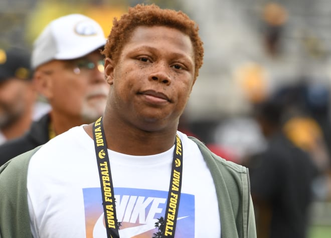 Four-star prospect Justice Sullivan was in Iowa City to watch the Hawkeyes in their season opener.