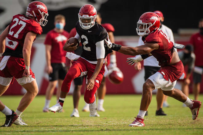 Arkansas freshman quarterback Malik Hornsby. 