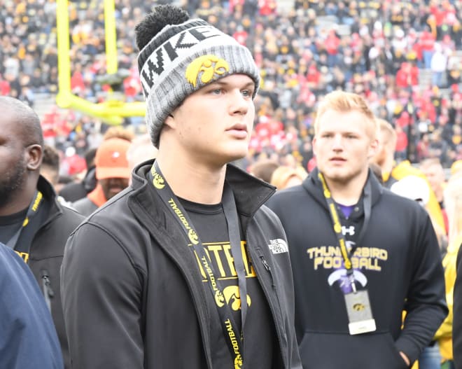 Waukee defensive end Jake Morrison visited the Hawkeyes on Saturday.