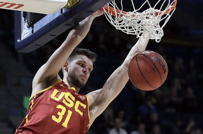 Senior Nick Rakocevic led USC with 27 points and 16 rebounds Tuesday in a 84-66 win over South Dakota State.