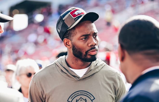 Arkansas wide receivers coach Kenny Guiton.