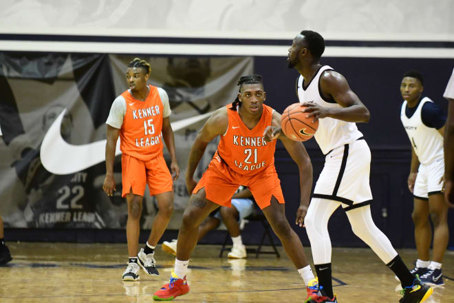 Saquan Jamison embraced offense and defense, here guarding Jerian Grant.   