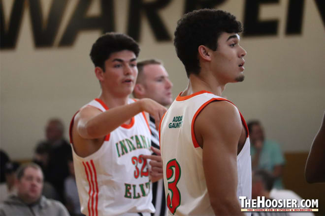 Anthony Leal (right) and Trey Galloway both play for Indiana Elite 17u on the AAU circuit.