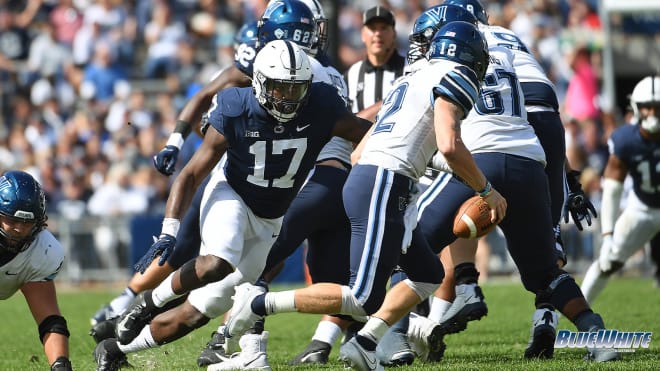 Penn State defensive end Arnold Ebiketie has been one of the unit's MVPs through the first six weeks. BWI photo